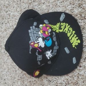 Walt Disney World Disneyland Resort Mickey Mouse Skateboarding Hat Snap Back